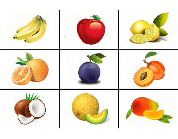 Фрукты для детей дошкольников карточки