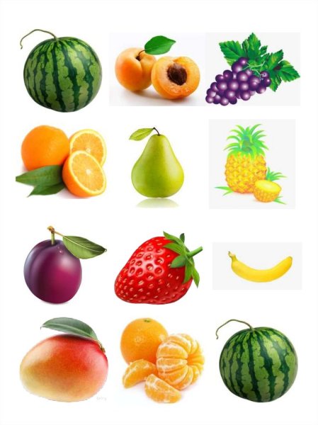 Овощи и фрукты для детей