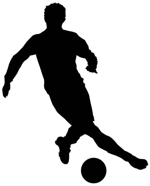 Футболист черный силуэт