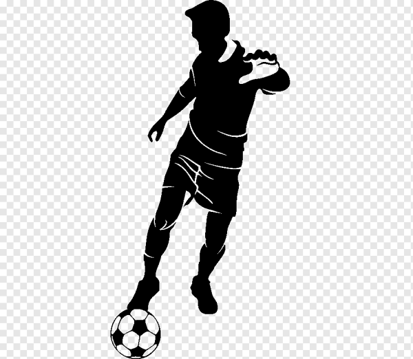 Футболист черный силуэт