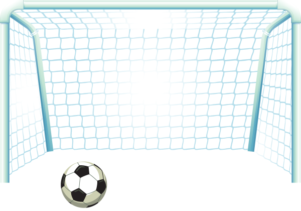 Футбольные ворота на прозрачном фоне