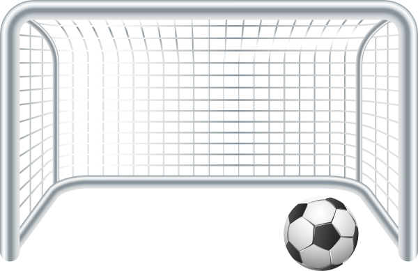 Футбольные ворота на прозрачном фоне