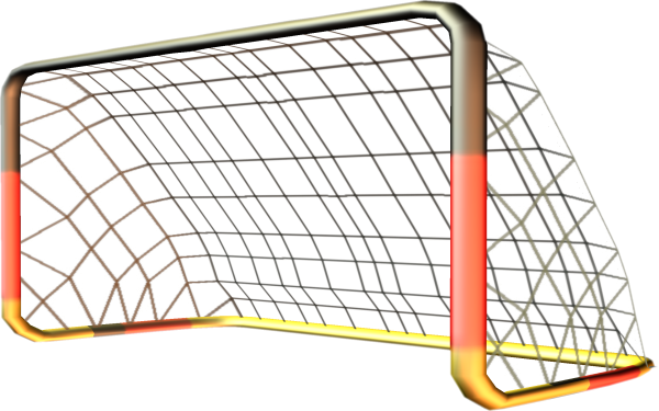 Футбольные ворота на белом фоне