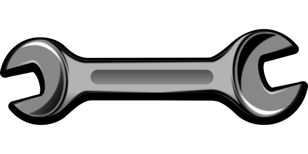 Гаечный ключ на прозрачном фоне