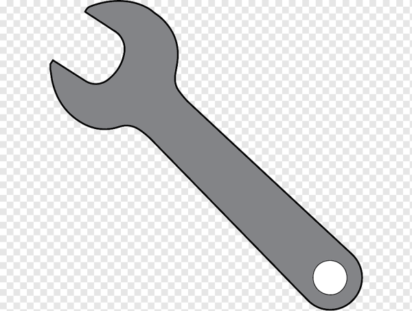 Гаечный ключ на прозрачном