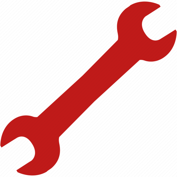 Гаечный ключ на Красном фоне