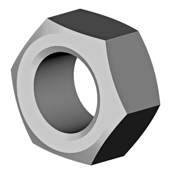 Гайка на белом фоне