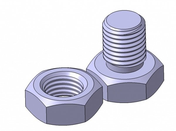 Гайка TRF 3d model