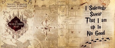 Карта мародеров Гарри Поттер вектор