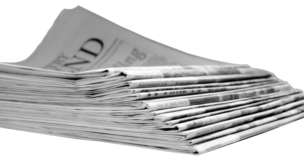 Газеты и журналы на прозрачном фоне