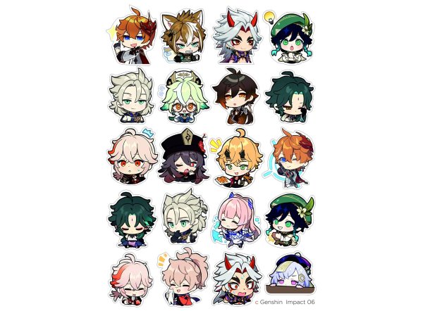 Наклейки Геншен ин пакт