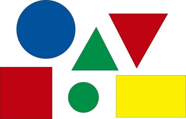 Разноцветные геометрические фигуры для детей