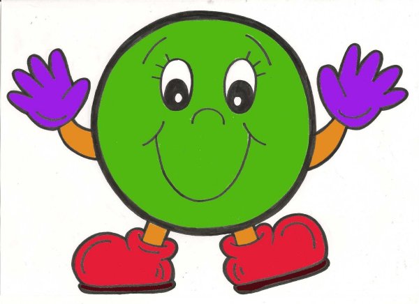 Геометрические фигуры с глазками для детей