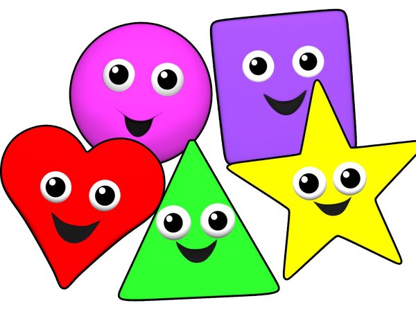 Геометрические фигурки с глазками