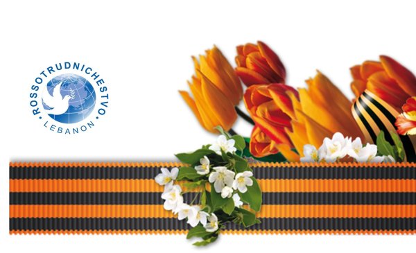 Георгиевская ленточка с цветами