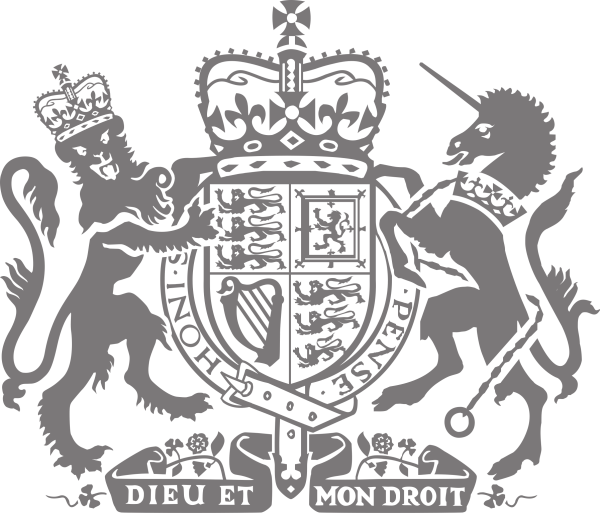 Герб Великобритании черно белый