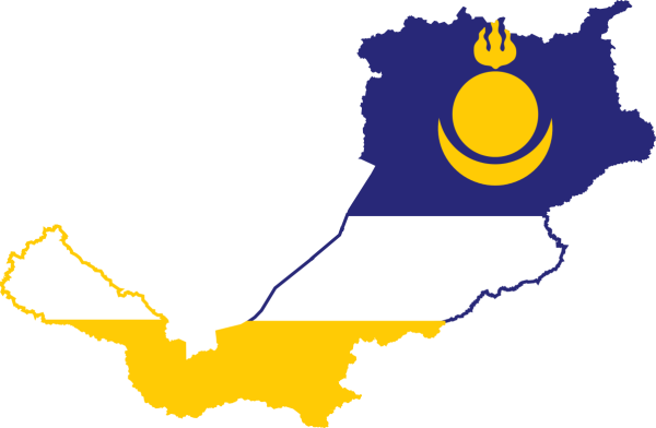 Флаг Бурятии вектор