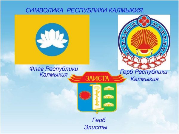 Калмыкия флаг и герб