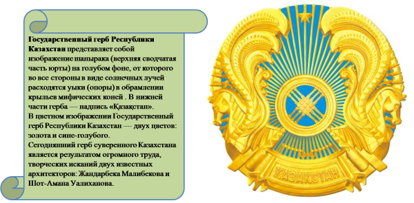 Герб РК С описанием