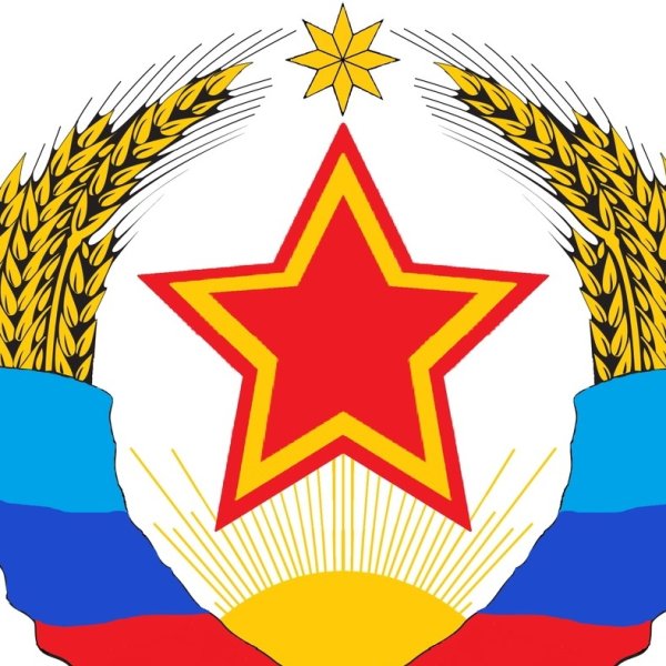 Флаг ЛНР С гербом