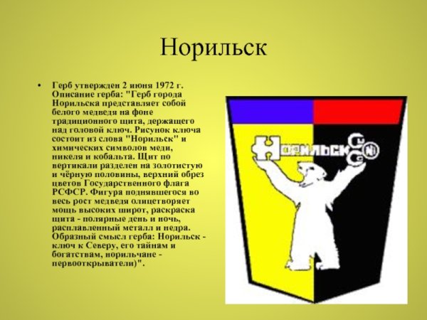 Герб Норильска