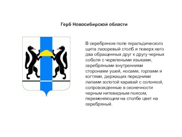 Герб и флаг Новосибирской области