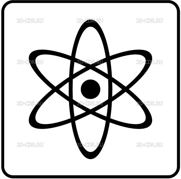 Герб Обнинска черно-белый