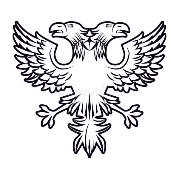 Орел России трафарет