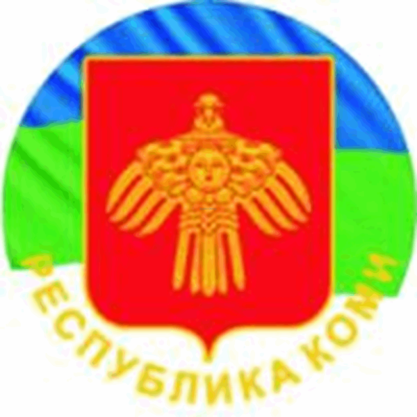 Флаг Республики Коми с гербом