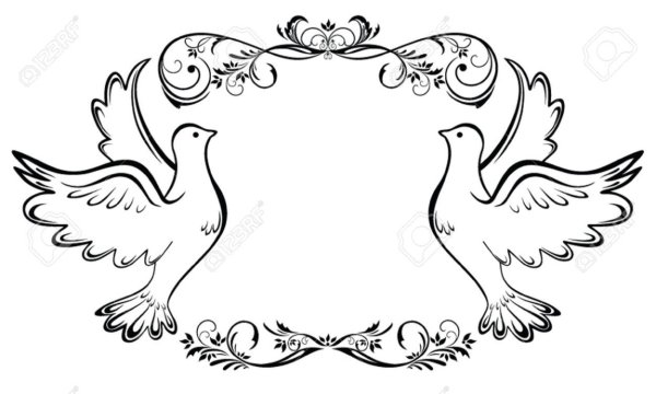 Свадьба рамка черно белая