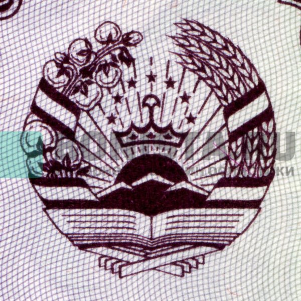 Герб Таджикистана черно белый
