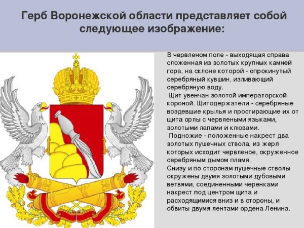 Герб и флаг Воронежа и Воронежской области