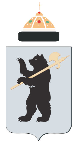 Символ Ярославля медведь с секирой