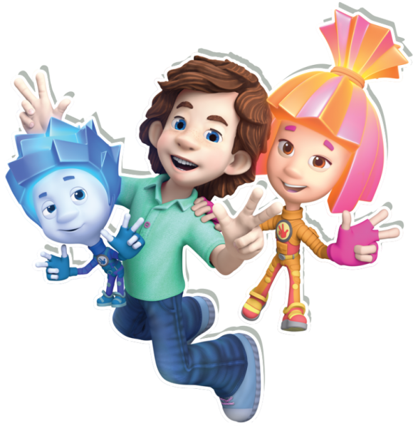 Фиксики Симка и Нолик и дим Димыч