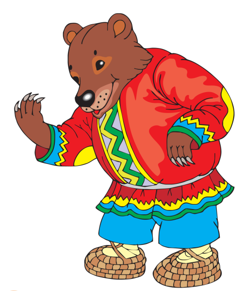 Сказочный медведь на прозрачном фоне