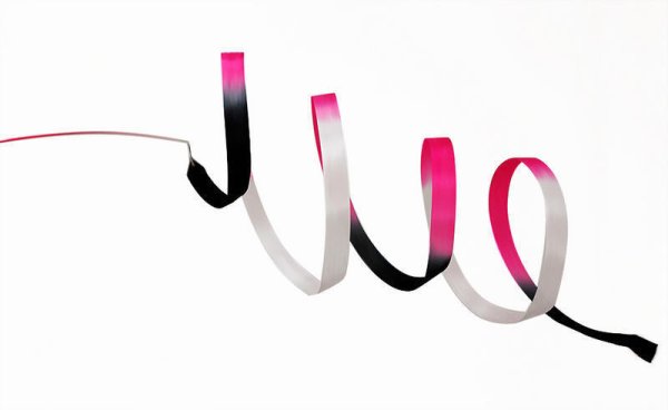 Гимнастическая лента на белом фоне