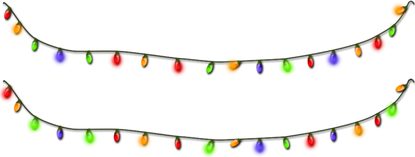 Новогодняя гирлянда на белом фоне