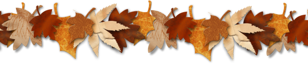 Полоска из осенних листьев