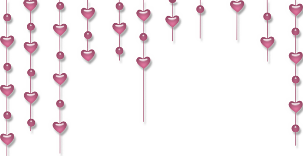 Сердечко на висюльке на прозрачном фоне