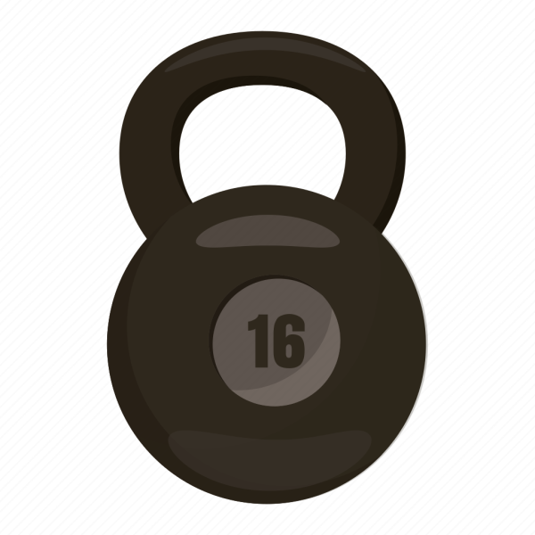 Гиря на прозрачном фоне