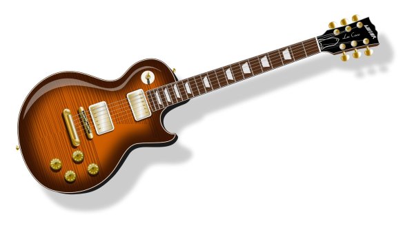 Gibson les Paul на белом фоне