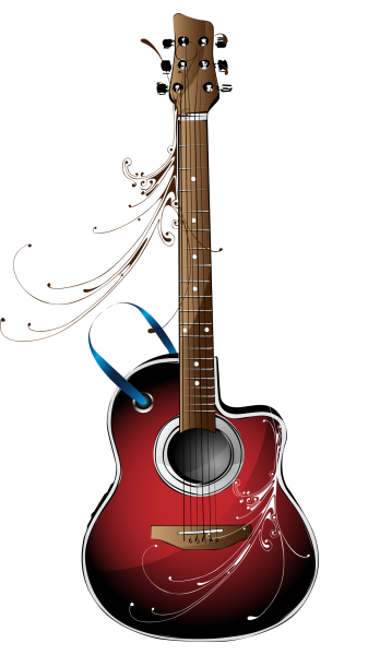 Электрогитара на прозрачном фоне
