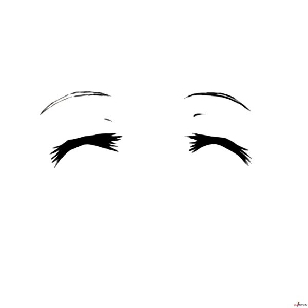 Закрытые глаза аниме