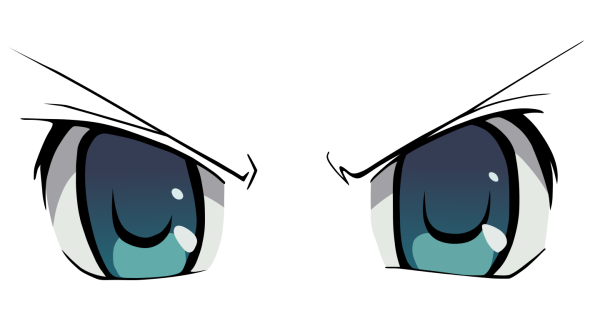 Злые глаза аниме