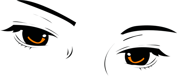 Анимешные глаза на белом фоне