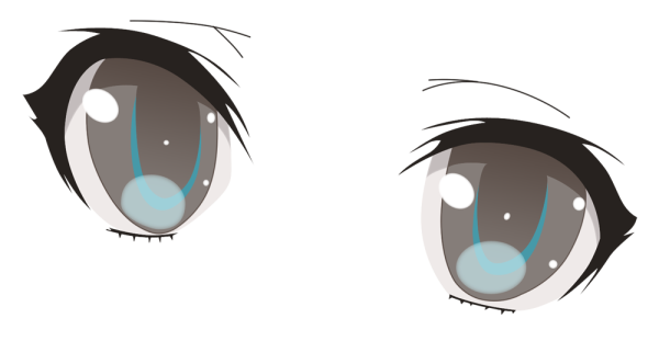 Аниме глаза на прозрачном фоне