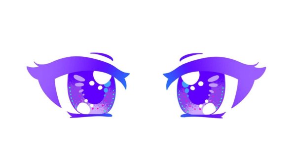 Гача глаза фиолетовые