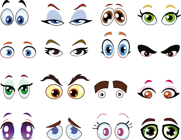 Глаза мультяшного персонажа