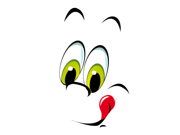 Смешная рожица на прозрачном фоне