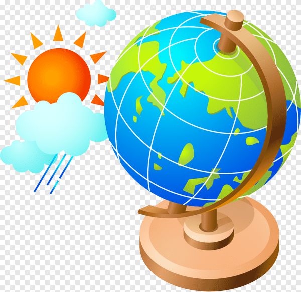 Глобус для детей на прозрачном фоне